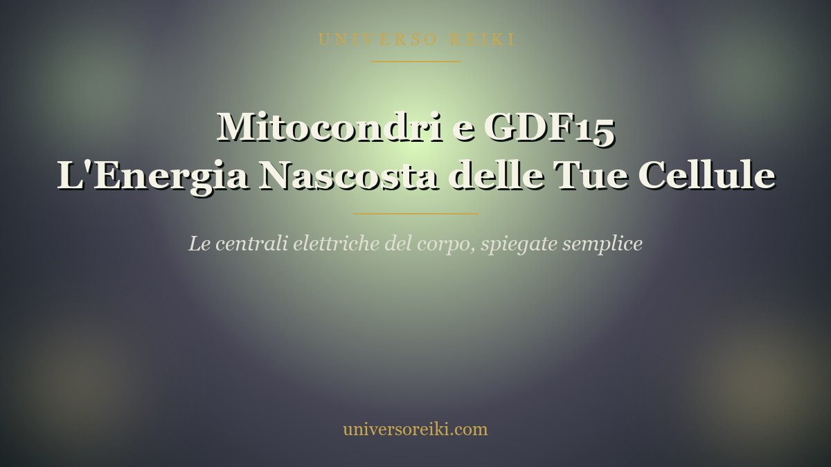 Mitocondri e proteina GDF15 - le centrali elettriche delle cellule