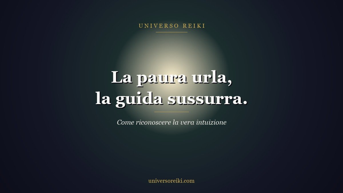 Una piccola luce calda che si accende nel buio - il sussurro della guida interiore, Universo Reiki